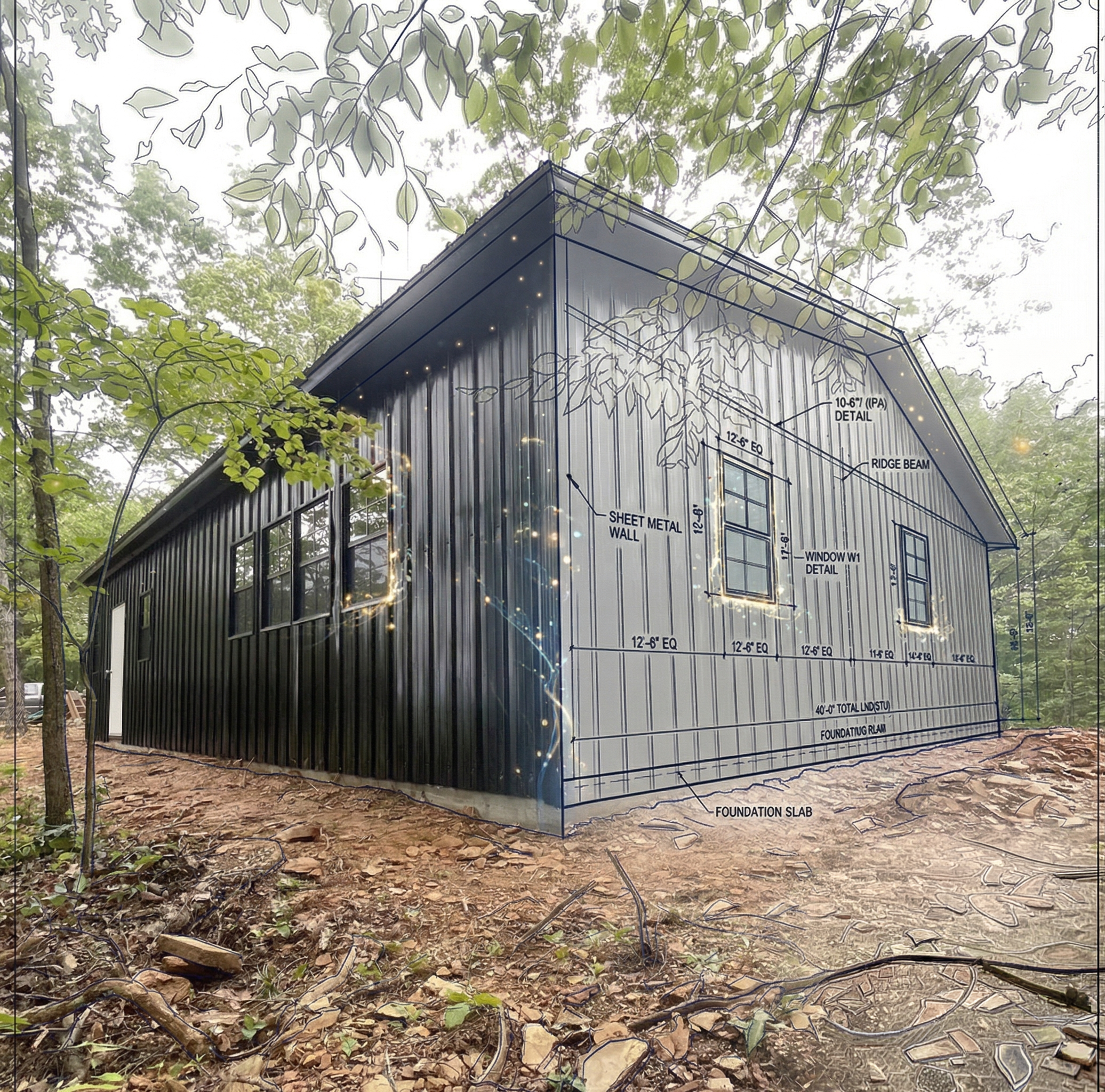 BuildingsMyWay team installing a metal building