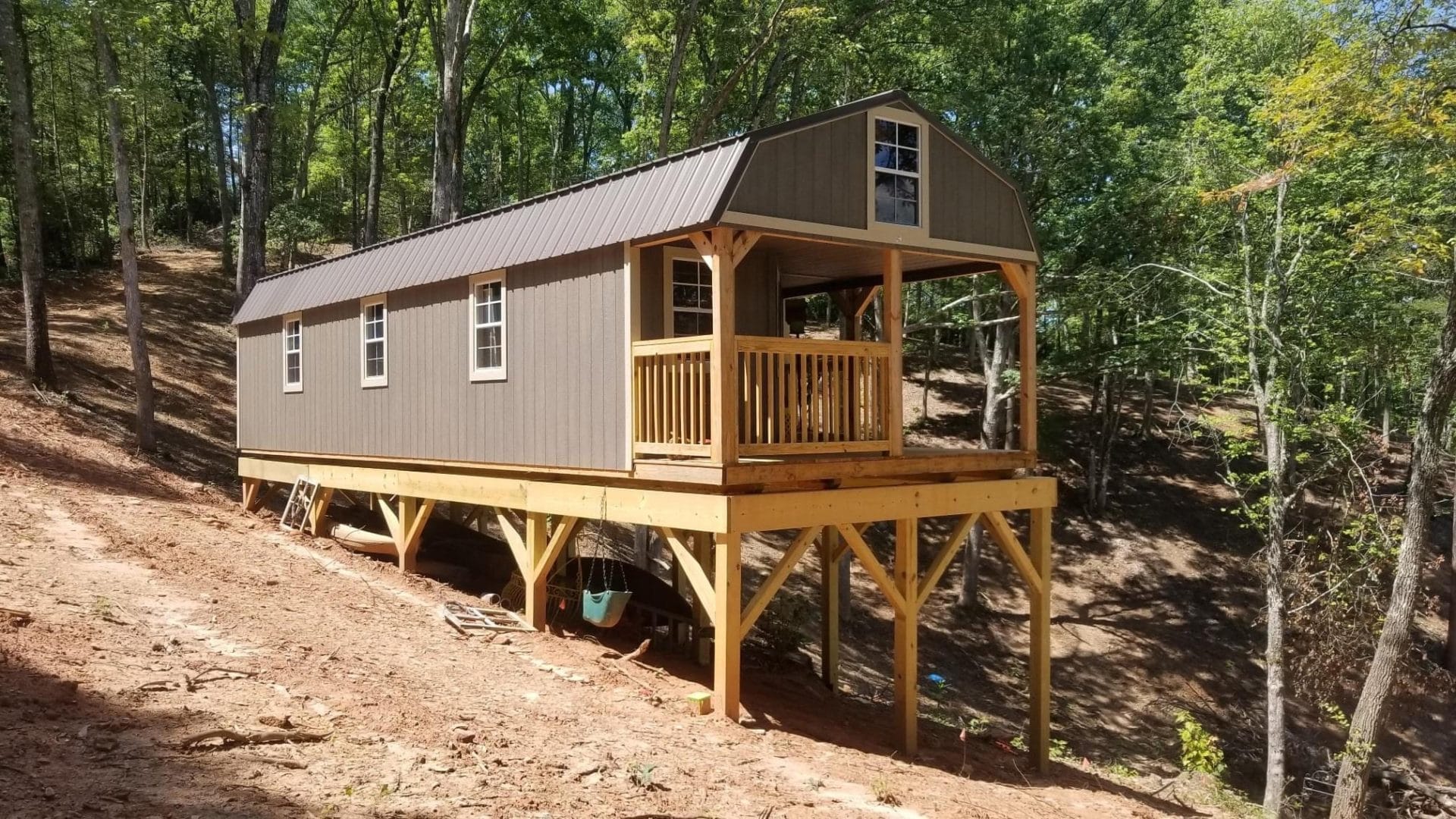 Metal garage completed